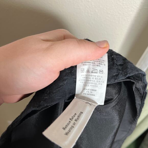 J. Crew Sleeveless Jacquard Eyelet Fit & Flare Dress Black Size 2 #C9228 - Picture 6 of 14